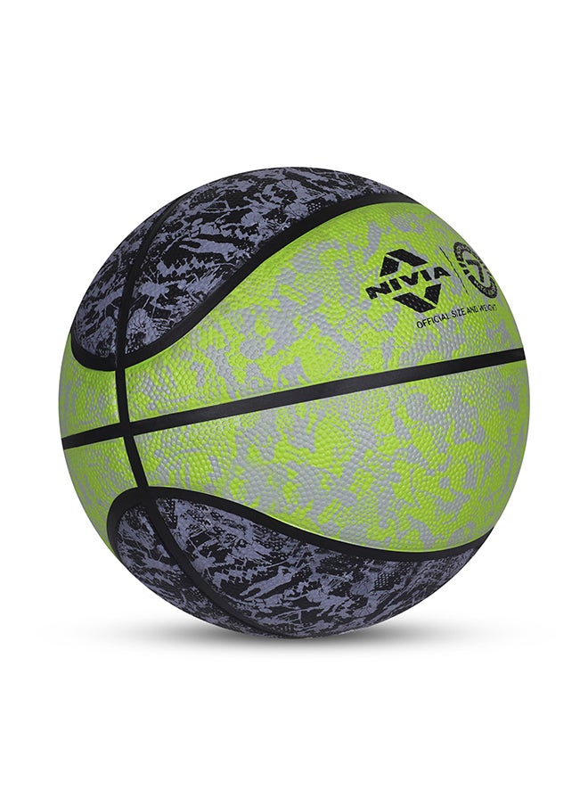 Nivia - Graffiti Moulded Basketball | Size: 7 | Material: Rubber | Suitable for Hard Surface | Ideal for Intermediate, Training, Competition | Machine Stitched | Butyl Bladders - Image 1