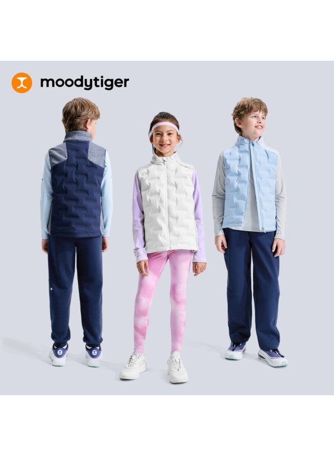 Moodytiger School Uniform Essential Children's Down Vest Duck Down Lightweight Warm Water-repellent Breathable Stretch Autumn Winter Uni - Image 3