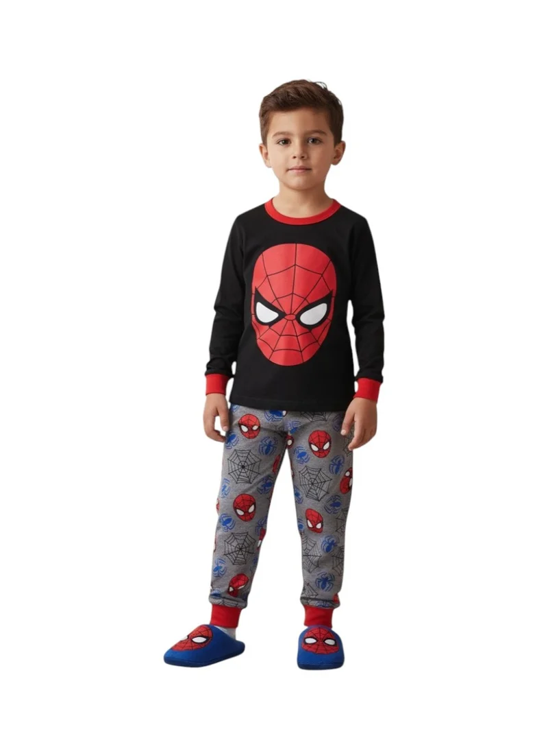 بيداني Boys' Spider Hero Pajama Set – Long Sleeve
