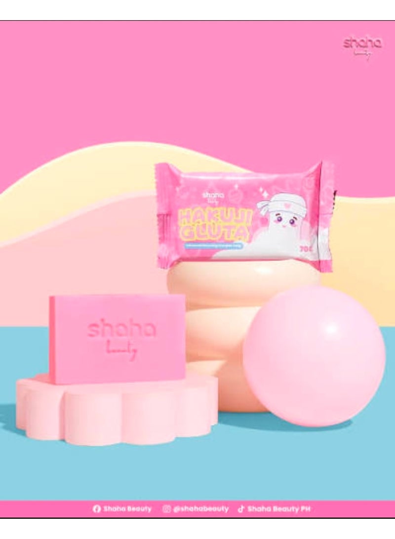 Shaha beauty HAKUJI GLUTA Advanced Bleaching Complex soap 3soaps 210g(3soapsx70g) - Image 5