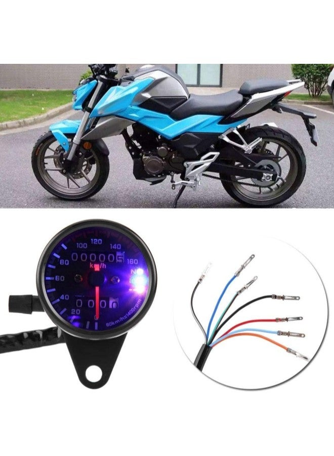 klarako Motorcycle Odometer ,Motorcycle Speedometer Gauge Signal Dual Digital Display KM/H Without Kege(Kege Black) - Image 4