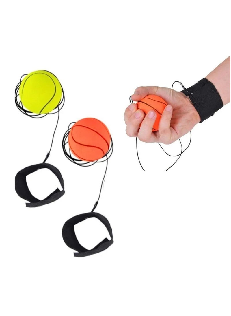 Toy Box Bouncy Soft Wrist Ball for kids football,basketball,tennis ball,baseball -4pcs - Image 3