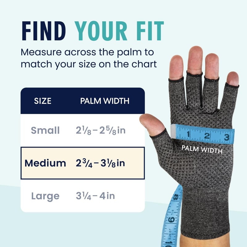 Dr. Frederick's Original Grippy Arthritis Gloves for Women & Men - Anti-Slip Compression Gloves for Arthritis Pain Relief - Medium - Image 5
