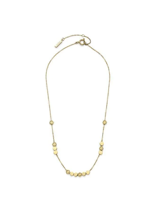 Olivia Burton  Petite Honeycomb Necklace with Hexagonal Charms - 24100298 for Women | Best Price UAE