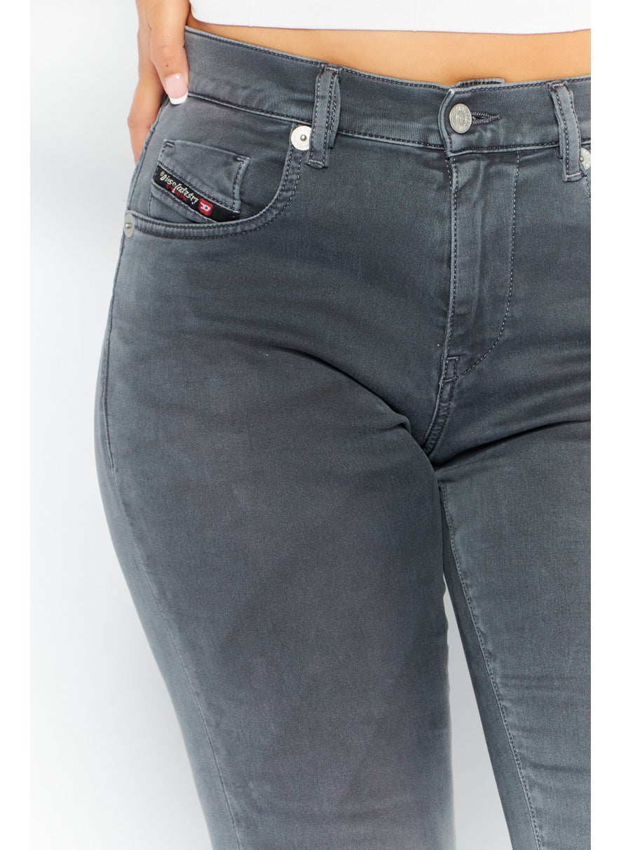 DIESEL - Women Skinny Fit D-Strukt Stretchable Jeans, Smoked Black - Image 1