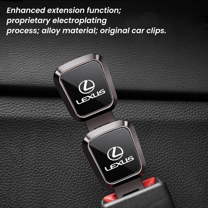 LEXUS Car Seat Belt Extender Clip Buckle, Universal Safety Seatbelt Extension Lock, Metal Zinc Alloy Seat Belt Buckle Extension, Car Seat Belt Clip for Comfort Driving, Anti Scratch Durable Seat Belt Adjuster - Image 5