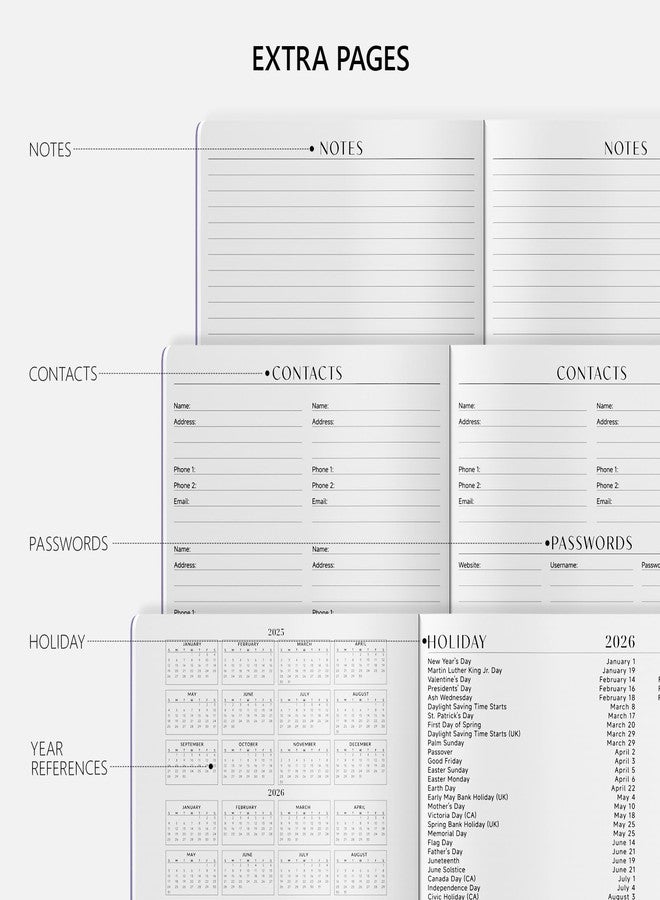 Jotsome Monthly Planner 2026-2027, Jotsome 18 Months Calendar Planner from January 2026 to June 2027, 8.5"x11", Stitched Binding, Soft Cover, Daily Monthly Personal Planner for School Plan, Study and Schedule, Bluebird - Image 3