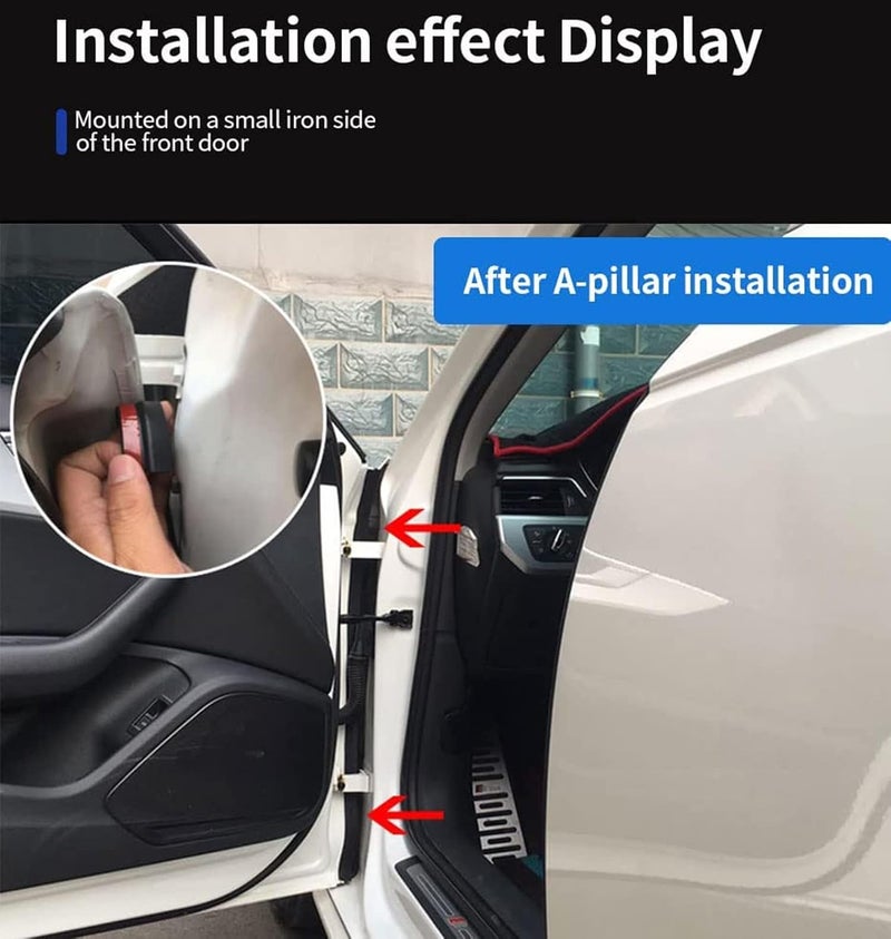 Khazna Car Weather Stripping, Door Rubber Seal Strip Stripping Double Layer Universal Self Adhesive Auto Soundproofing Weatherstrip for Hood Tailgate 10M - Image 2