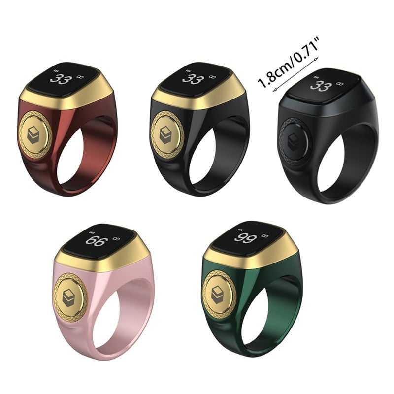 Muslim smart ring, electronic metal counter, 5 prayer time reminders, waterproof IP68, compatible with Bt5.1 - Image 3