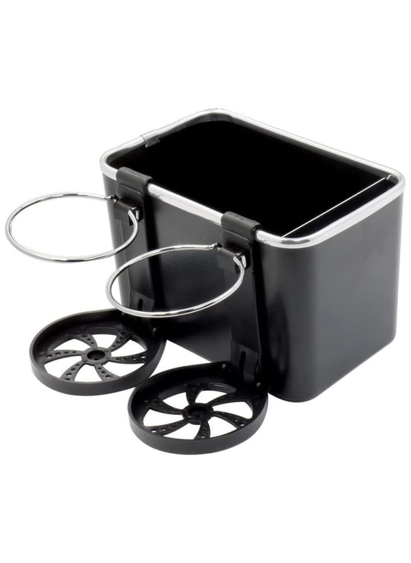 Generic - Car Armrest Storage Box with 2 Foldable Cup Holders, Multifunctional Console Box - Image 1
