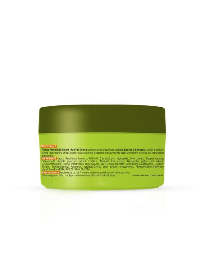 TRICHUP Hair Fall Control Herbal Hair Cream Enriched With Amla Licorice & Bhringaraj Repairs & Nourishes Damaged Hair (200Ml) (Pack Of 2) - Image 4