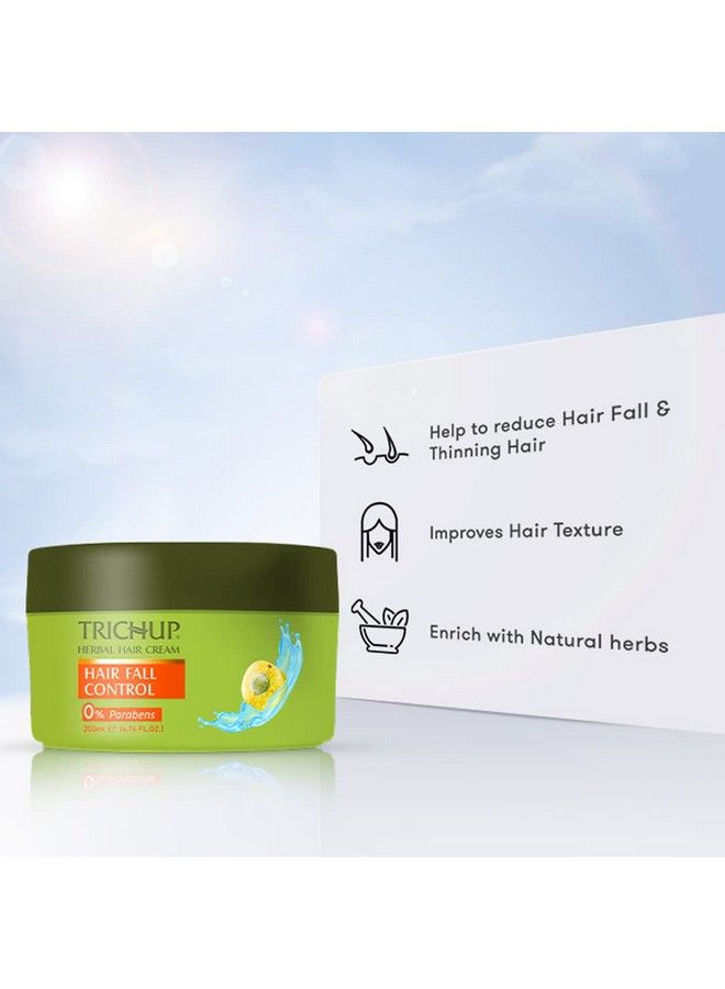 TRICHUP Hair Fall Control Herbal Hair Cream Enriched With Amla Licorice & Bhringaraj Repairs & Nourishes Damaged Hair (200Ml) (Pack Of 2) - Image 5