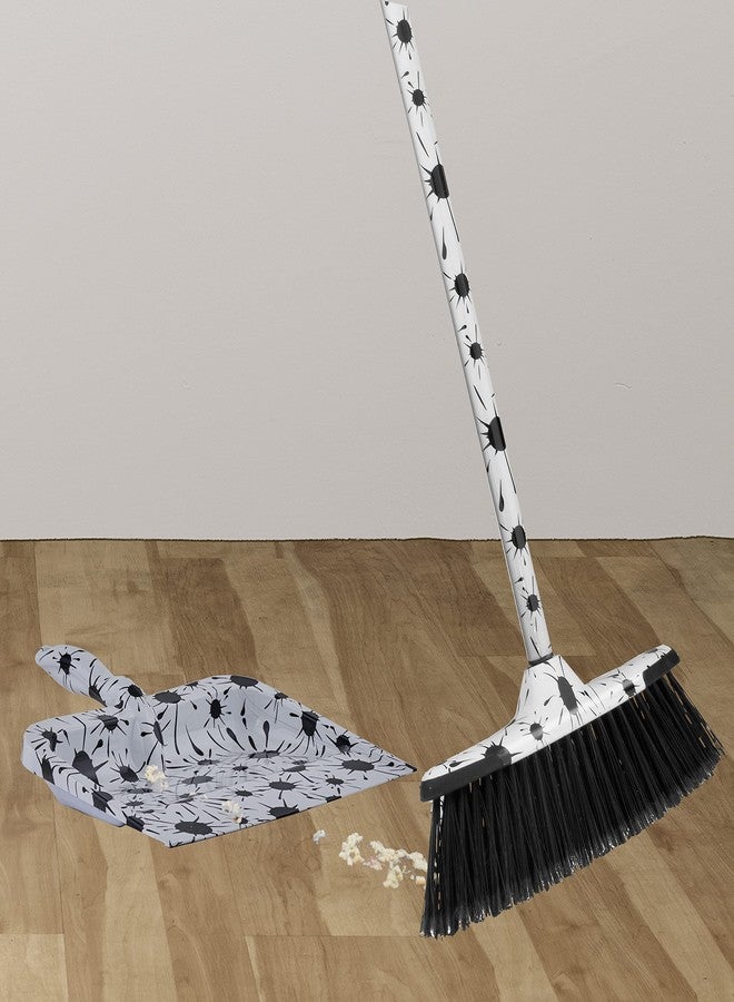 Superio Splash Design Dustpan, Black and White Splash Print Heavy Duty Dustpan for Home, Kitchen Broom Sweeping by Superio - Image 3