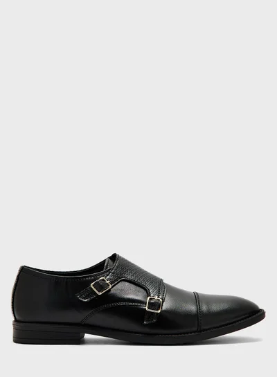 روبرت وود Textured Monk Strap Formal Slip Ons