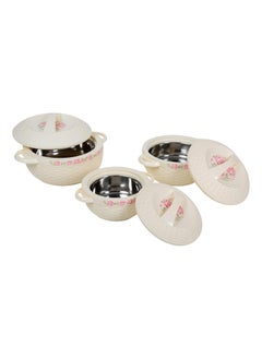 NAYASA Ambrosia Super Plast Inner Stainless Steel Insulated Casserole 3pcs Set Assorted Colors (5.0L,7.5L,10L)  - Image 3