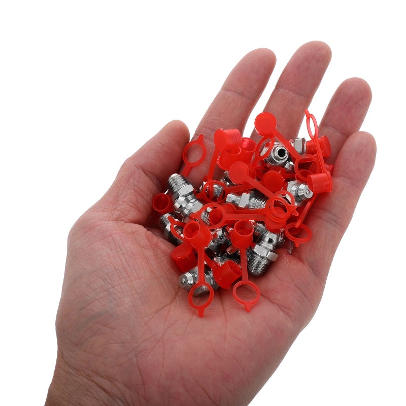 20 Sets Replacement Grease Tips For Vehicle Supplies Straight Grease Fitting Useful Grease Fitting Caps Grease Nozzles Kit Grease Fitting Cover - Image 3
