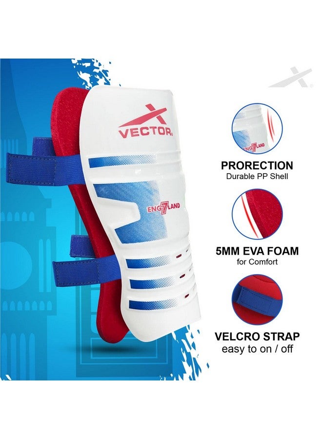 Vector X England Football Shin Guard with Adjustable Velcro Strap (S/M, England) - Image 2