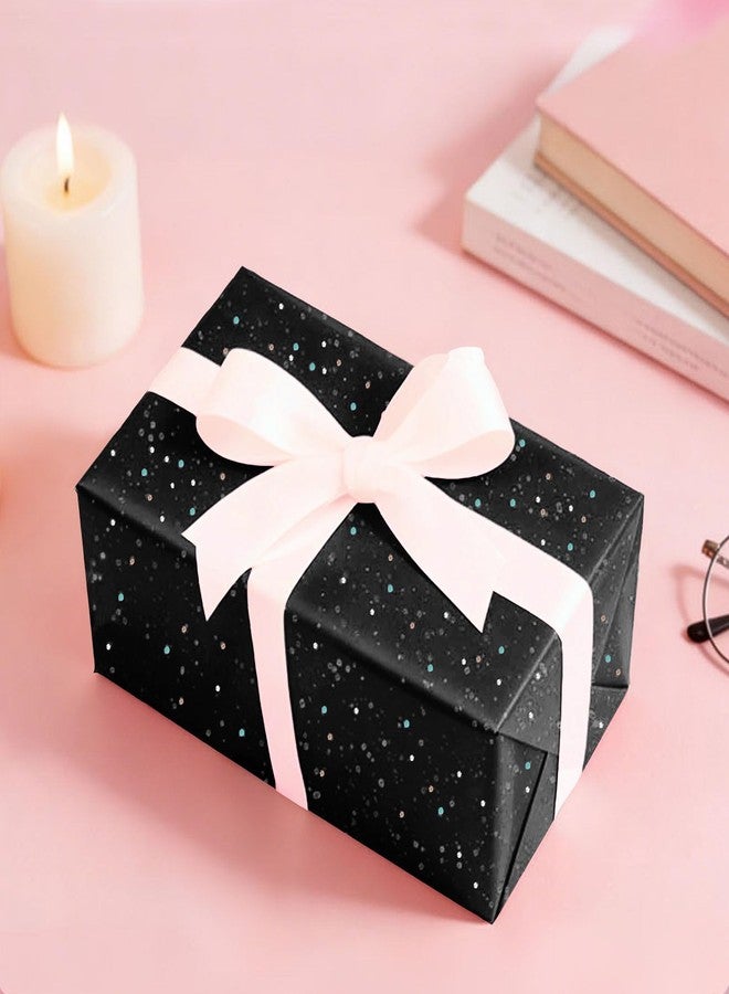 Hlonon Black Glitter Tissue Paper for Gift Bags 20x20 Inch - 30 Sheets Recyclable Wrapping Tissue Paper Bulk for DIY Crafts Birthday Baby Shower Festival Holidays Decorative - Image 4