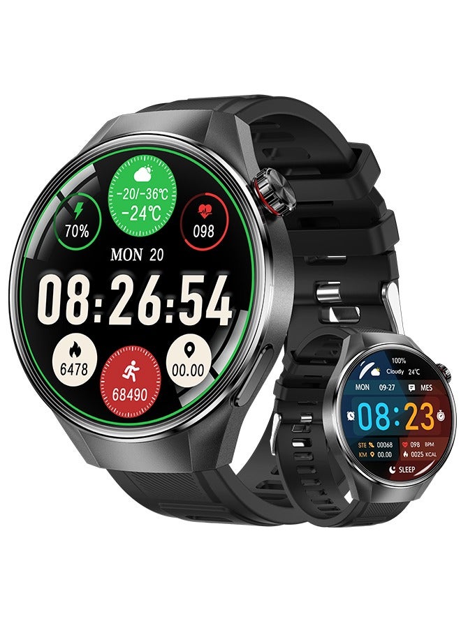 RollsTimi  Men's Bluetooth Smartwatch, 1.75-Inch Full-Screen Touch, Bluetooth To Answer/Make Calls, Exercise And Sleep Monitoring, Message Notification Display, Universal Smart Bracelet For Android And IOS Systems, G5 Plus - Image 1