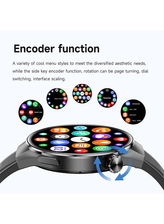 RollsTimi  Men's Bluetooth Smartwatch, 1.75-Inch Full-Screen Touch, Bluetooth To Answer/Make Calls, Exercise And Sleep Monitoring, Message Notification Display, Universal Smart Bracelet For Android And IOS Systems, G5 Plus - Image 4