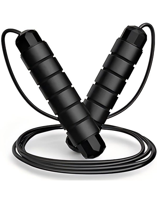 Skipping Rope, Tangle-Free Fast Jump Rope Cable With Ball Bearings For Women, Men And Kids, Adjustable Steel Jump Rope Exercise With Foam Handles For Fitness, Home Workout And Slim Body - Image 1
