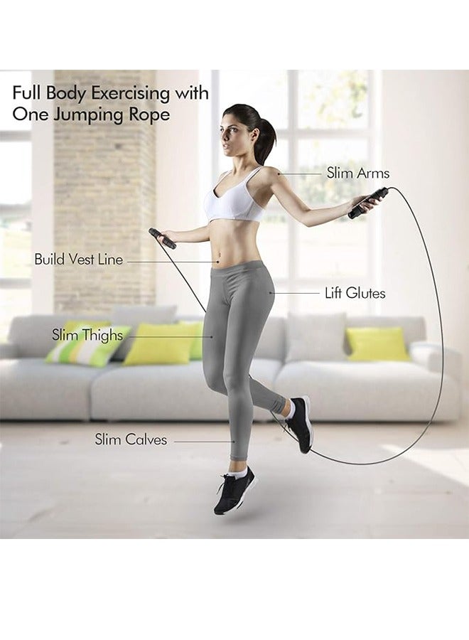 Skipping Rope, Tangle-Free Fast Jump Rope Cable With Ball Bearings For Women, Men And Kids, Adjustable Steel Jump Rope Exercise With Foam Handles For Fitness, Home Workout And Slim Body - Image 5