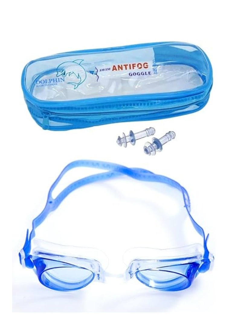 نظارة سباحة سيليكون مدودة سدادات انف متعدد الالوان قطعه واحده - Image 5