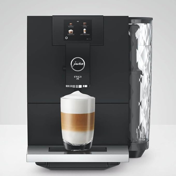 Renewed Jura 15496S9FR ENA 8 Automatic Coffee Machine - Full Metropolitan Black - Refurbished | Factory-Refurbished, 2.8 Color Touchscreen, Professional Aroma Grinder, Fine Foam, Two-Cup, 15 Specialties, 1-Year Warranty - Image 2