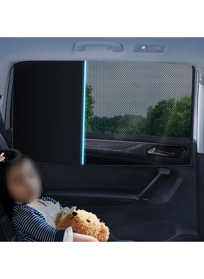 4pcs Car Side Window Sunshades Heat Resistant Glare Reduction Front Rear Seats - Image 3