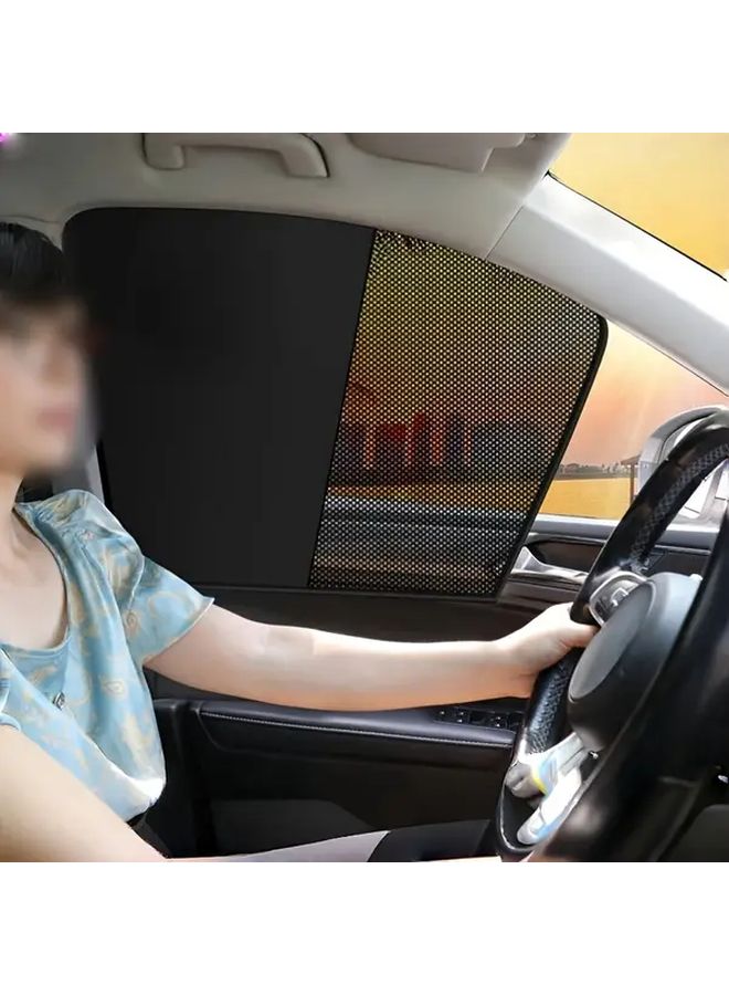 4pcs Car Side Window Sunshades Heat Resistant Glare Reduction Front Rear Seats - Image 1