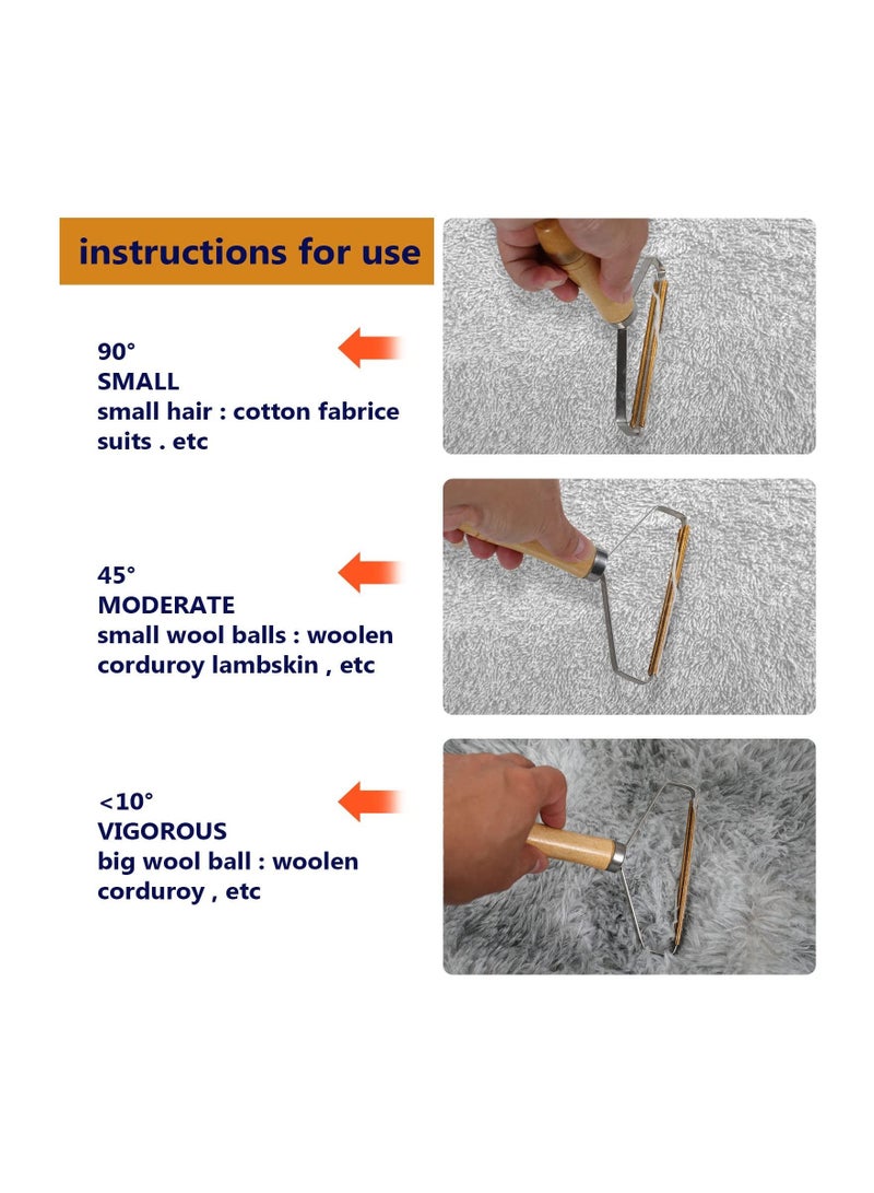 KASTWAVE 2 Pack Portable Lint Remover Clothes Fuzz Shaver Reusable Double Sided Travel Brush for Removing Pet Hair Dust in and Furniture - Image 4