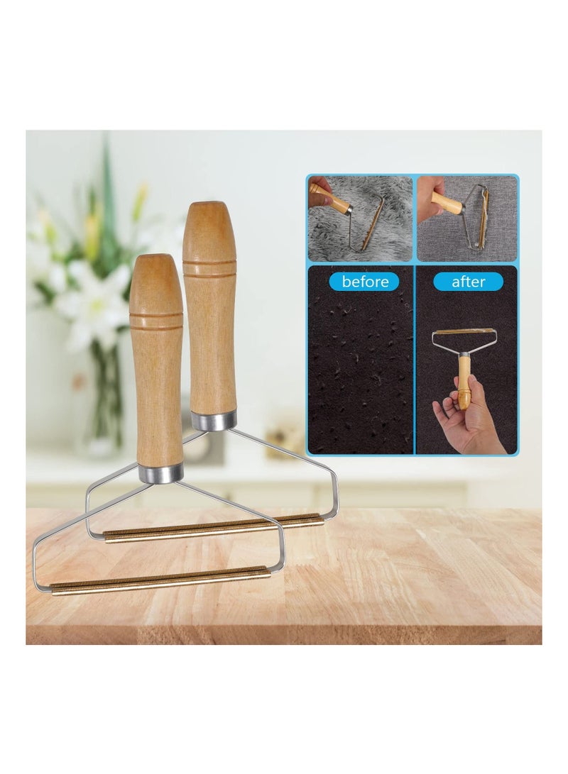 KASTWAVE 2 Pack Portable Lint Remover Clothes Fuzz Shaver Reusable Double Sided Travel Brush for Removing Pet Hair Dust in and Furniture - Image 5