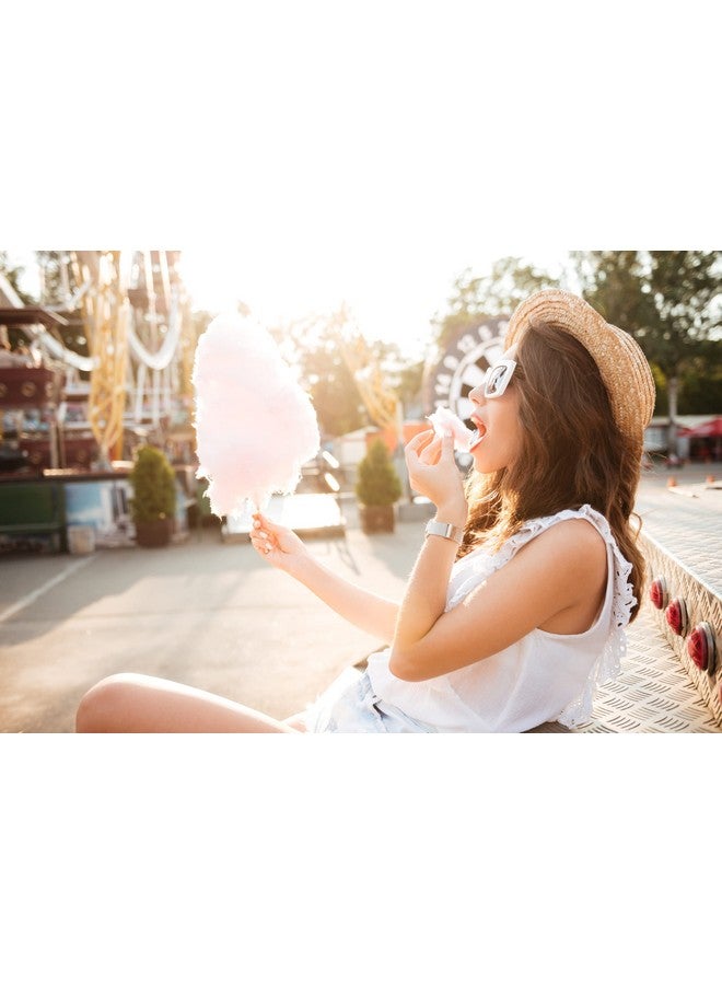 Perfectware Pack of 2 Cotton Candy Rope Candy 100 Pieces Paper Cotton Candy Cones. Pink Vanilla and Blue Raspberry. (Two 1.5kg Containers with 100 Cotton Candy Containers) - Image 4