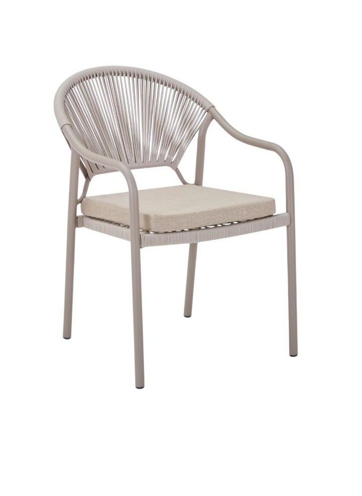 Living - Modern Metal Outdoor Patio Rattan Garden Chair - Image 1