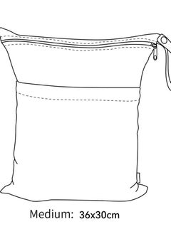 MIXDE Wet Dry Bag, 2 Pack Wet Dry Bags for Baby Cloth Diapers, Washable Travel Bags, Beach, Pool, Gym Bag for Swimsuits & Wet Clothes with 2 Pockets  - Image 2