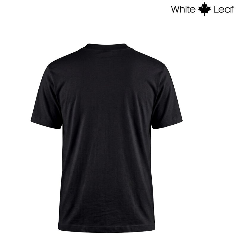 WHITE LEAF Men's V-Neck T-Shirt 1 Piece – 100% Combed Cotton Breathable Comfortable Casual Wear, Black (WLMVNTUG-13-S) - Image 2