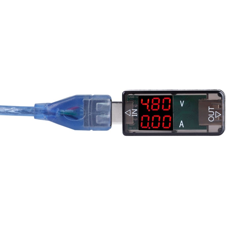 USB Tester: Real-time Detection 0.96 Inch Digital Display - Portable ABS Shell USB Multimeter for USB Powered Devices, Phones, Power Banks - Image 2