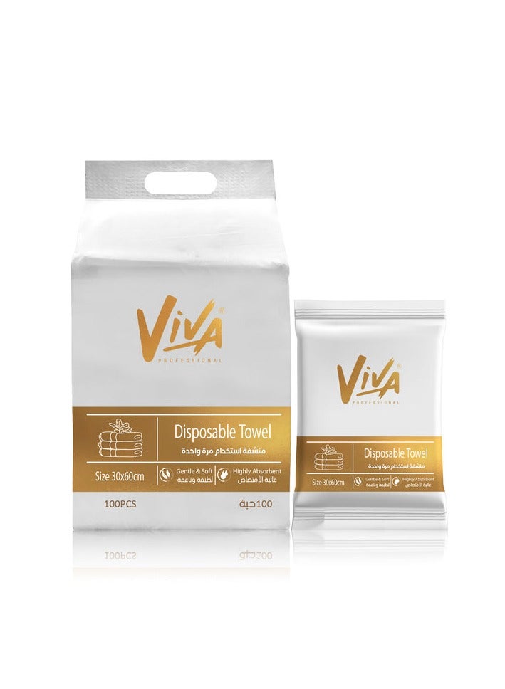 Viva Premium Disposable Towel 30x60cm (100pcs) - Image 1