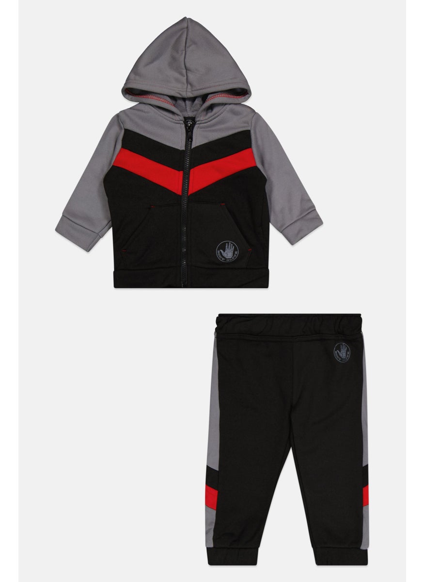 Body Glove Toddlers Boy 2 Pieces Hooded Long Sleeves Sweatshirt And Sweatpants Set, Black  - Image 1