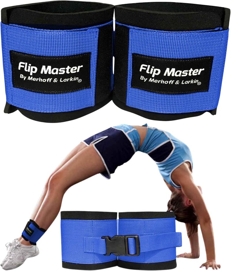 Merhoff Larkin Flip Master Ankle Straps Tumbling Trainer | Gymnastics & Cheerleading Equipment For Back Flip/Tuck & Handspring Form | Adjustable Band for Girls, Boys & Adults | For Cheer, Dance & Gymnastic Practice - Image 1