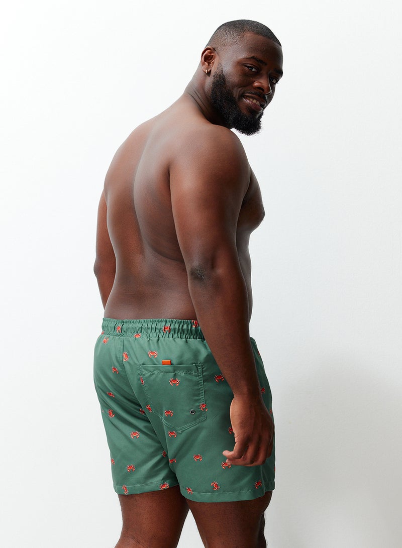 trendyol Standard Size Crab Printed Large Size Swimsuit Swim Shorts Tmnss24Kd00006 - Image 4