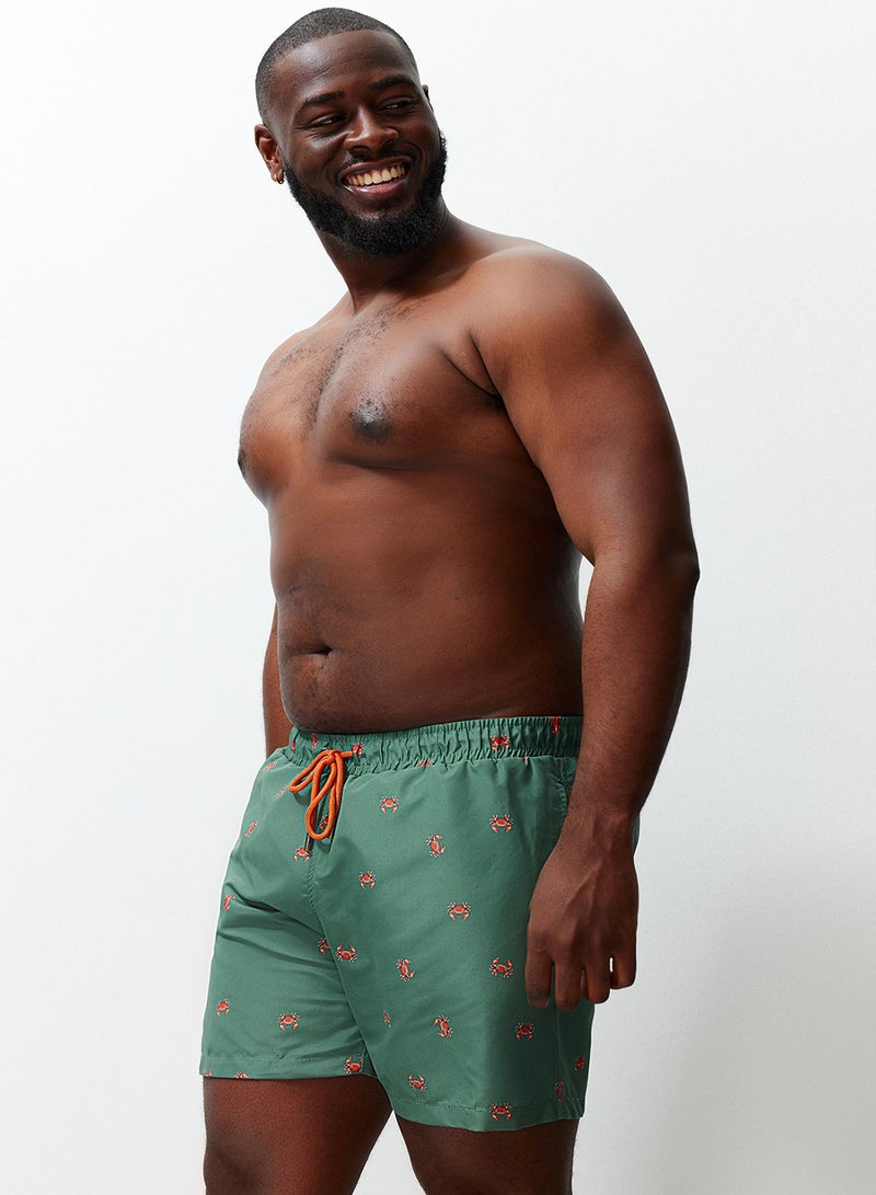 trendyol Standard Size Crab Printed Large Size Swimsuit Swim Shorts Tmnss24Kd00006 - Image 3