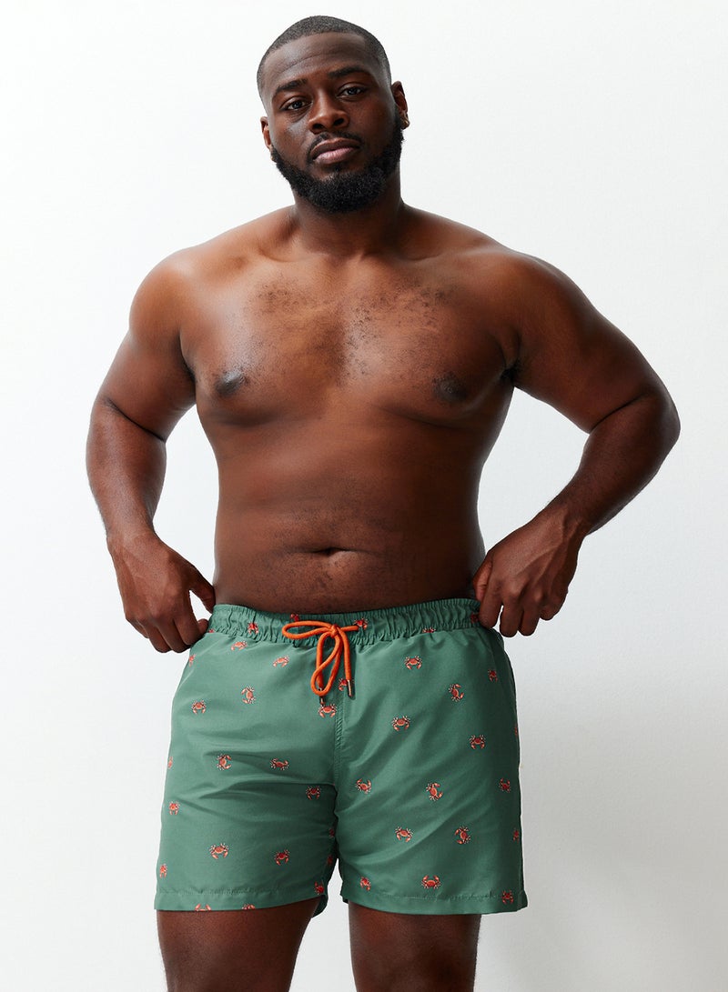 trendyol Standard Size Crab Printed Large Size Swimsuit Swim Shorts Tmnss24Kd00006 - Image 2
