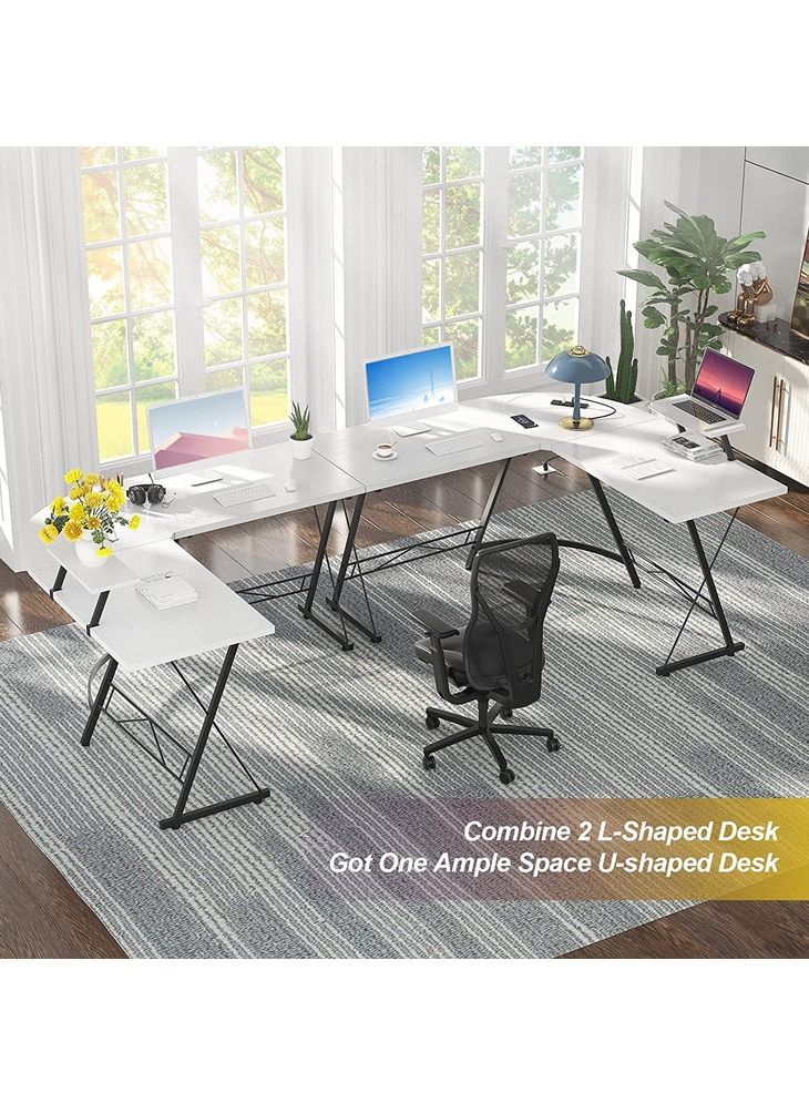 زويهاو مكتب المنزل على شكل طاولة الكمبيوتر لعبة الزاوية الجدول ، مع رصد كبير قوس - Image 4