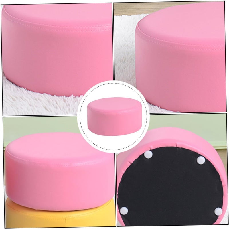 ’s Non-Slip Round Footstool, Portable Pink Stool 28x28x13cm, Lightweight Step Stool for Bathroom and Bedroom Use - Image 3