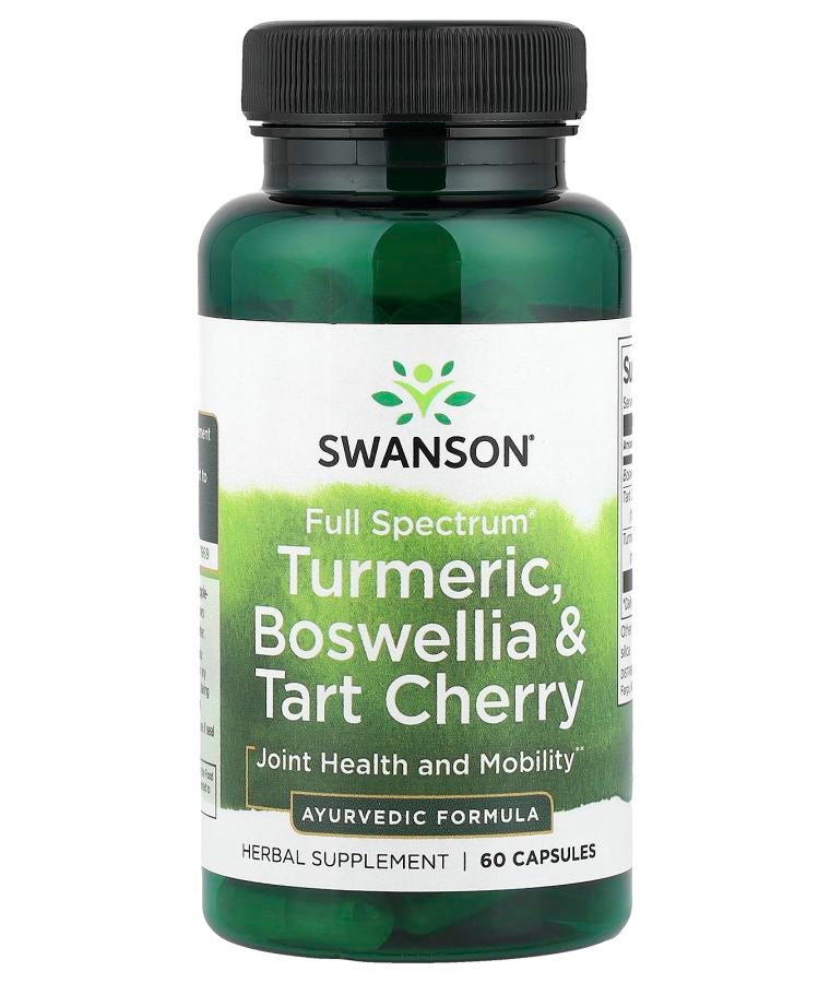 SWANSON Full Spectrum® Turmeric Boswellia & Tart Cherry 60 Capsules