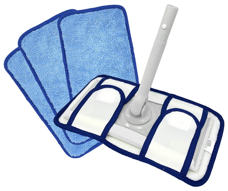 Xanitize 115 Microfiber Mop Pads with Straps 3Pack Standard