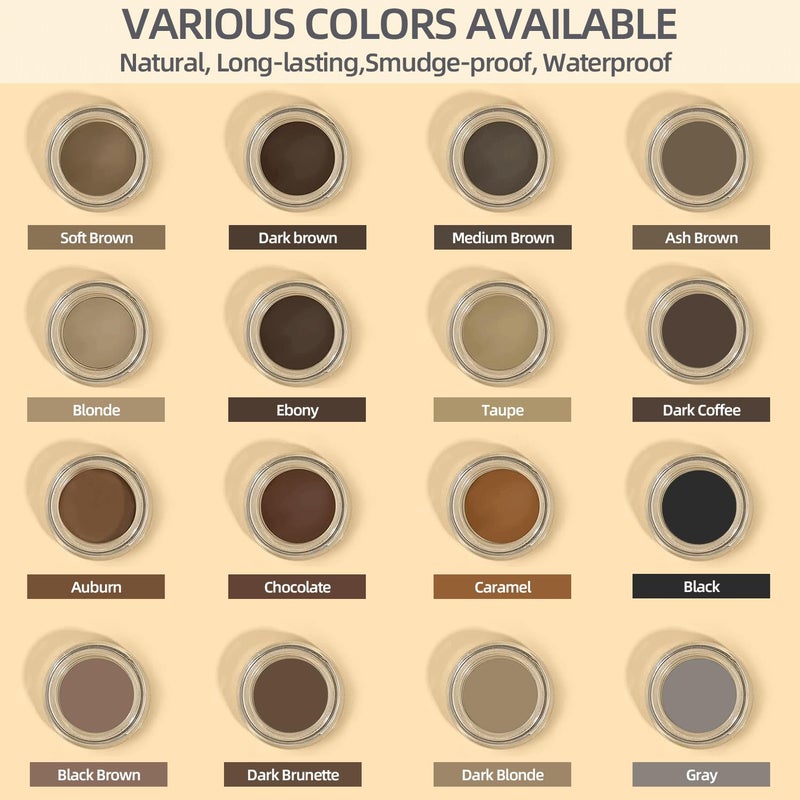 LAVONE Eyebrow Pomade - Waterproof Brow Pomade for Long-lasting Results,Smudge Proof and Sweat Resistant Formula,Natural Eyebrow Makeup for All Skin Types and Tones - Black - Image 2