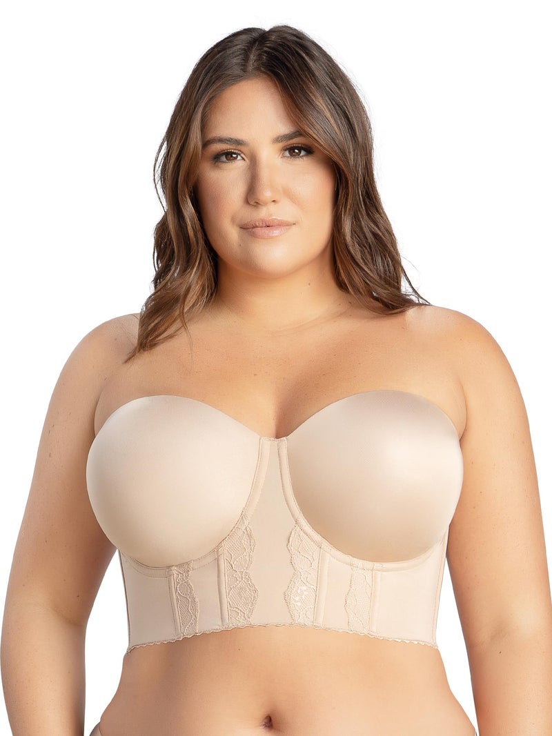 PARFAIT Elissa P50116 Women's Full Bust and Full Figure Strapless Longline Bra-European Nude-42G - Image 2