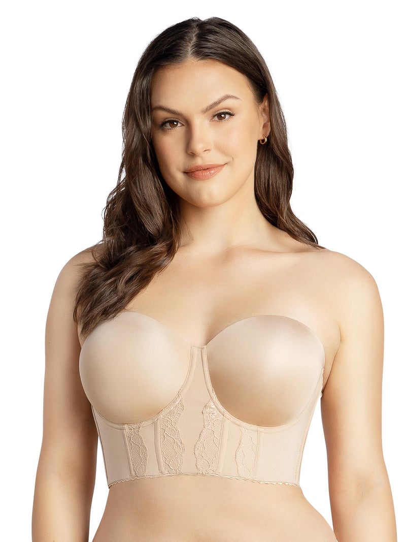 PARFAIT Elissa P50116 Women's Full Bust and Full Figure Strapless Longline Bra-European Nude-42G - Image 1